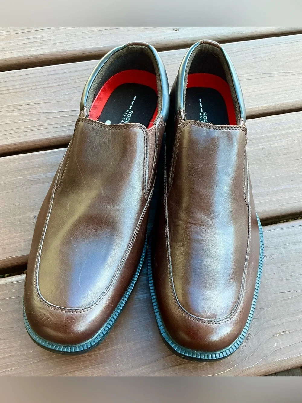 Mens ROCKPORT genuine leather dress loafers 🤎 NWOT
